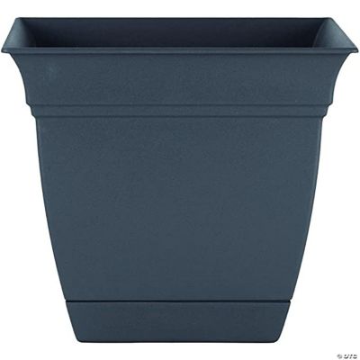 The HC Companies Outdoor Indoor Plastic Planter Eclipse Square, Warm