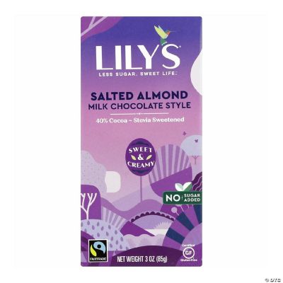 Lily's Sweets Chocolate Bar Milk Chocolate 40 Percent Cocoa Salted