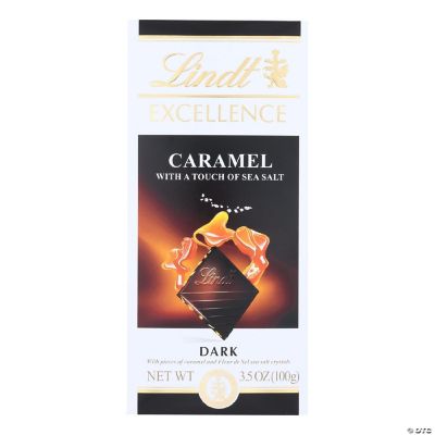 Lindt Excellence Caramel With A Touch Of Sea Salt Dark Chocolate 35 Oz Pack Of 12 2742