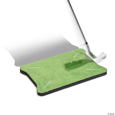 Gosports swing spot golf swing impact training mat, shows club path at