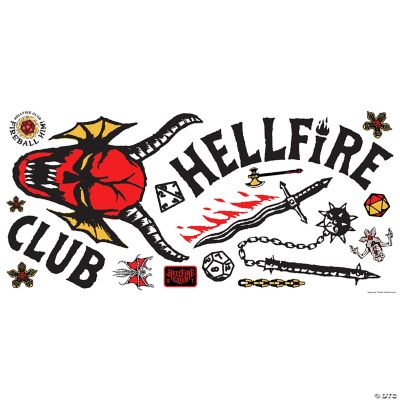 Stranger things hellfire club giant peel & stick wall decals | Oriental ...