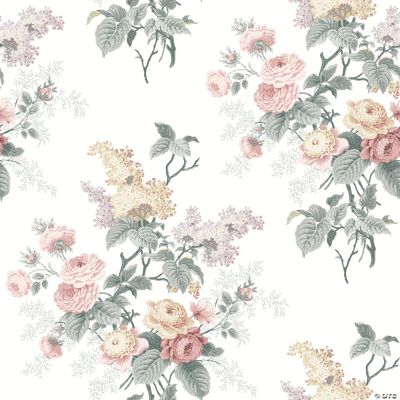 Waverly emma's garden peel & stick wallpaper pastel