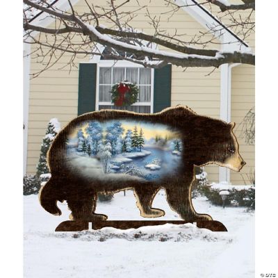 Designocracy Black Bear Wildlife Outdoor Decor Wildlife Holiday Decor   14328272