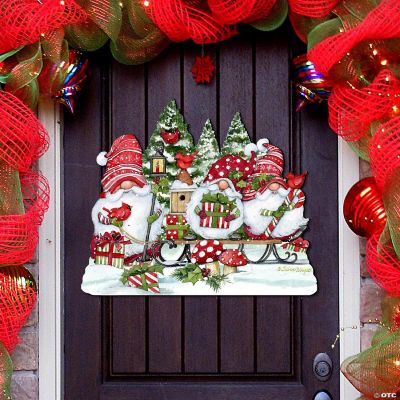 Christmas Gnomes Holiday Door Decor By Susan Winget Oriental Trading