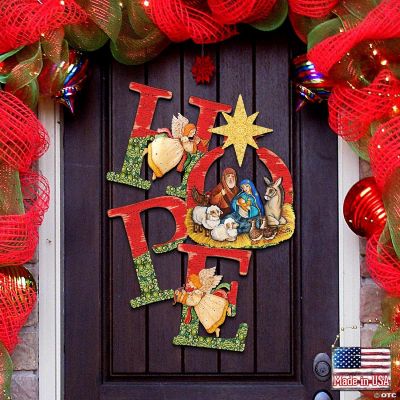 Hope Nativity Christmas Nativity Door Decor by G. Debrekht Oriental