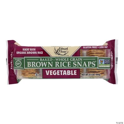 Edward and Sons Organic Vegetable Brown Rice Snaps 3.5 oz Pack of 12