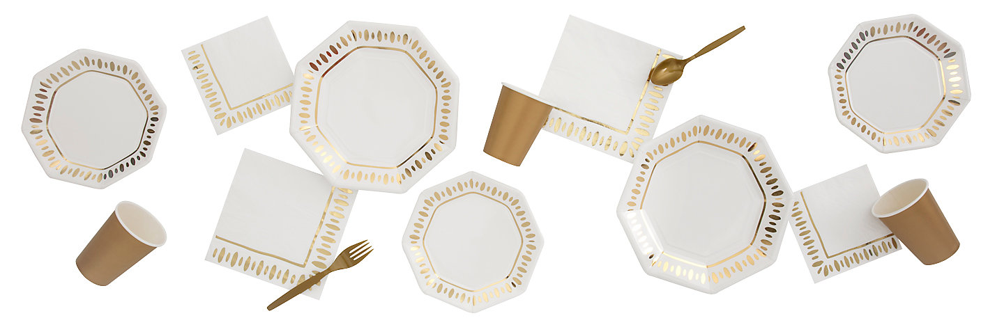White & Gold Party Supplies