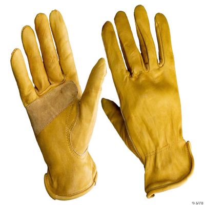 G & F Products Grain Cowhide Leather Work Gloves, 3 Pairs Oriental