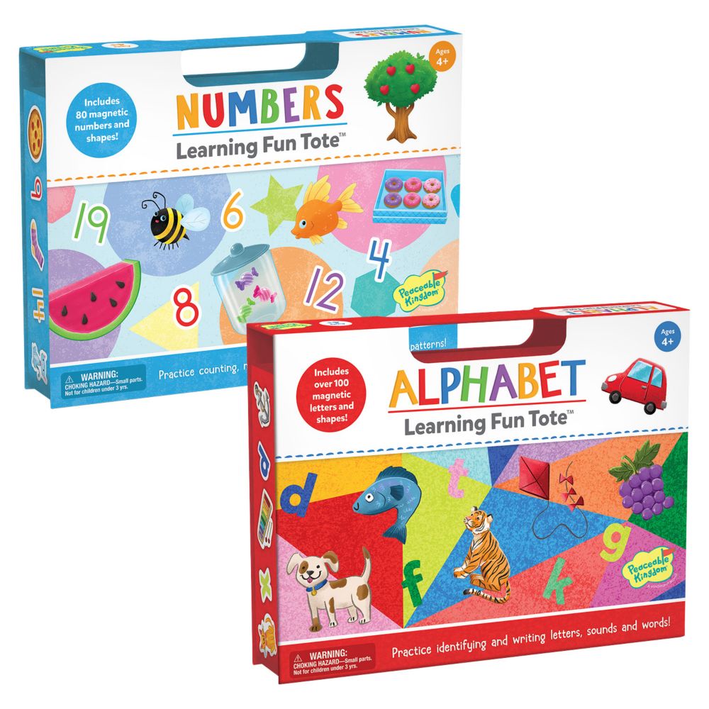 Alphabet & Numbers Learning Fun Totes Set of 2 From MindWare