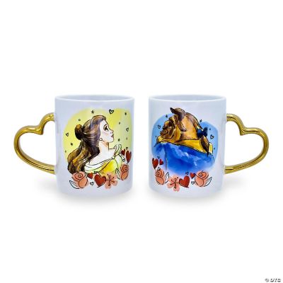 Vintage Disney's Beauty And The Beast Many Faces Of Beast Coffee Cup/Mug 12  Oz.