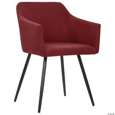 vidaXL Dining Chairs 6 pcs Wine Red Fabric chair