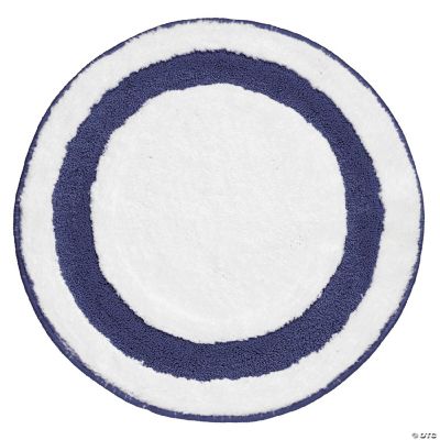 mDesign Soft Microfiber Accent Rug, NonSlip Spa Mat/Runner White