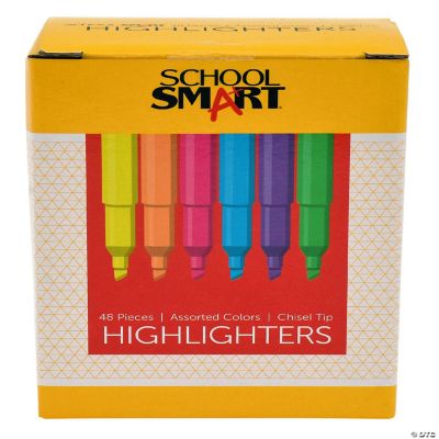 School Smart Washable Marker, Chisel Tip, Assorted Colors, Pack of 8