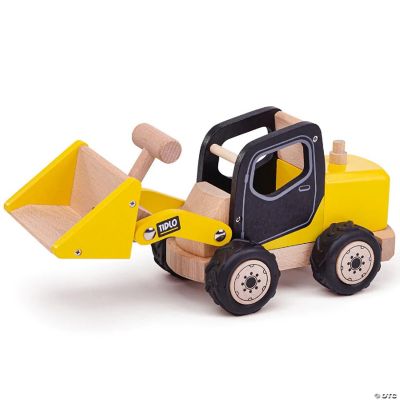 Unfinished Wood Toy Excavator Shape, Construction Vehicle Craft Cutout