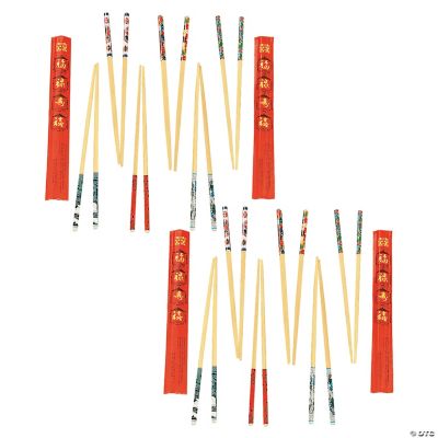 Bulk 96 Pc. Decorated Wood Chopsticks