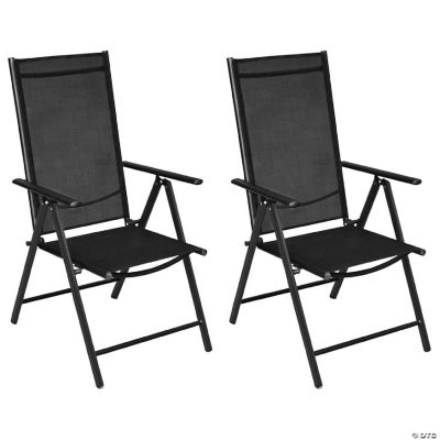 vidaXL Aluminum and Textilene Folding Patio Chairs 2 pcs Oriental Trading