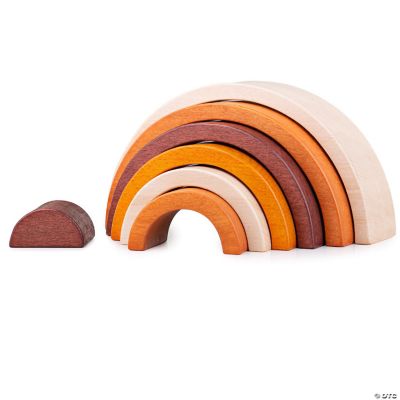 Bigjigs Toys, Natural Stacking Rainbow Oriental Trading