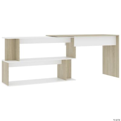 Vicco Odin Hoekbureau - 83 X 76 Cm Set Met PC-kast Wit - View #13