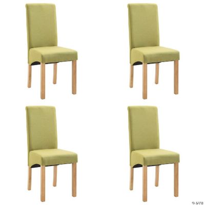 vidaXL Dining Chairs 4 pcs Green Fabric chairs Oriental Trading