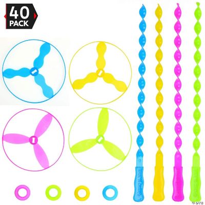 Big Mo's Toys Flying Discs Twist Disc Flyer Saucers 40 Sets