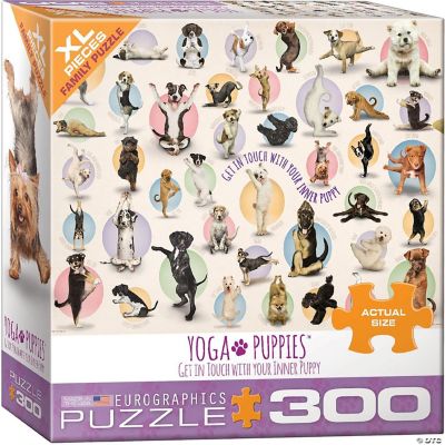 Yoga Puppies 300 Piece XL Jigsaw Puzzle Oriental Trading