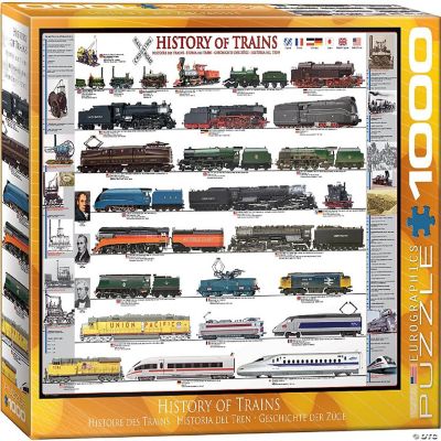 History of Trains 1000 Piece Jigsaw Puzzle Oriental Trading