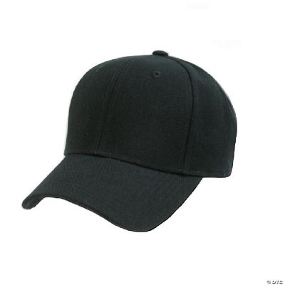 Set of 3 Plain Baseball Cap - Blank Hat with Solid Color and (Black ...