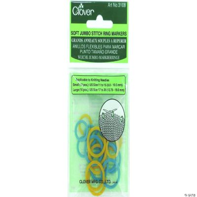 Clover Soft Jumbo Stitch Ring Markers 20pc
