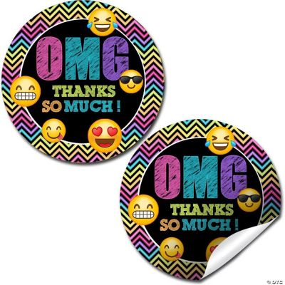 AmandaCreation Neon Emoji Thank You Envelope Seal 40pcs. | Oriental Trading
