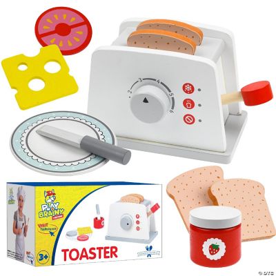 Play Brainy Pop Up Kid’s Toaster Toy with Kitchen Accessories