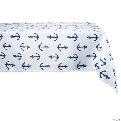 Anchors Print Outdoor Tablecloth 60X84 | Oriental Trading