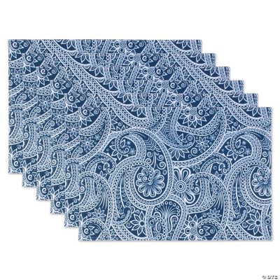 Blue Paisley Print Outdoor Placemat Set/6 Oriental Trading