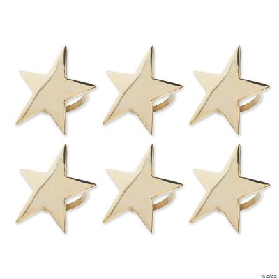 Gold Star Napkin Ring (Set Of 6) Oriental Trading