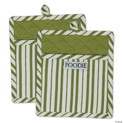 DII Dark Green Terry Potholder (Set of 3)