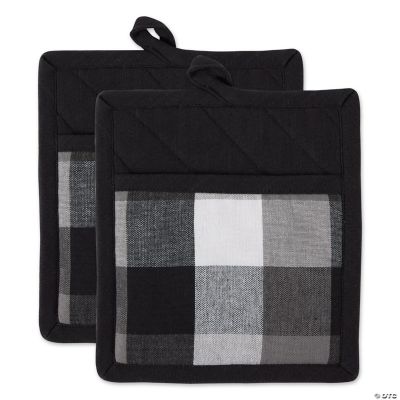 Black Checked Pot Holders 