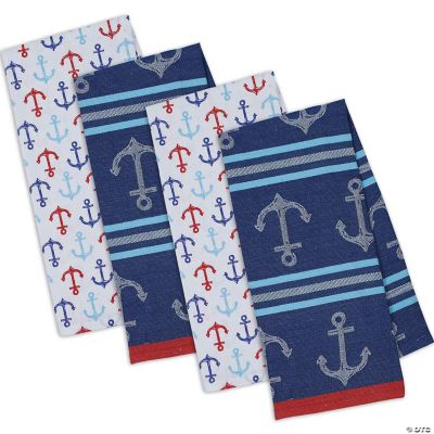 Fresh Catch Collection Kitchen, 18X28", Anchors, 4 Piece