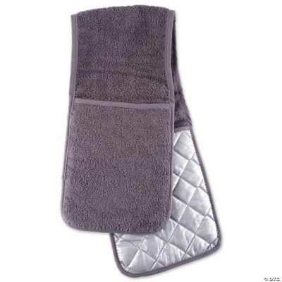 Double Oven Mitts Silver