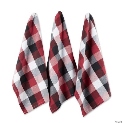 Plaid Woven Kitchen Towel 18x28inch Black/White,100% Cotton, Quick Dry, Tea  Towels, Bar Towels, Highly Absorbent,Cleaning Towels, Kitchen Tea Towels