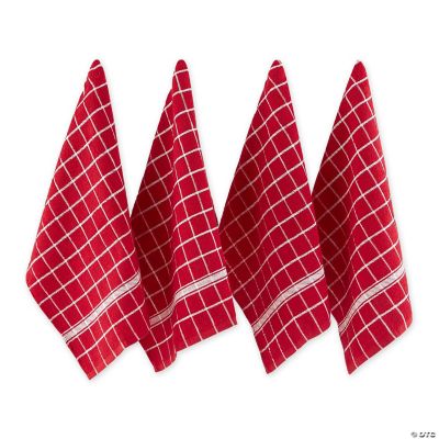 Tea towel terry fabric, Red