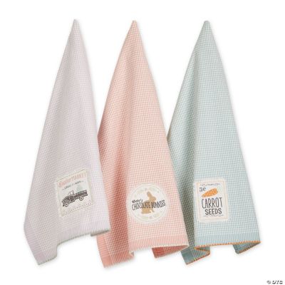 Kitchen Dish Towel Set of 3, 100-Percent Cotton, 18 x 28-inch 