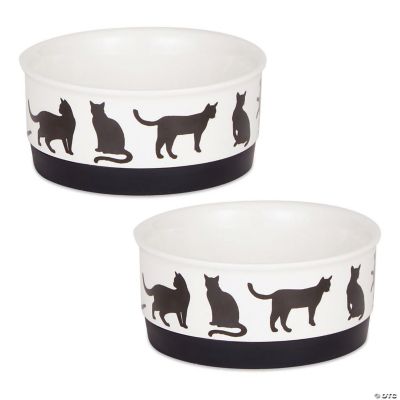 Pet Bowl Cats Meow Small (Set Of 2)