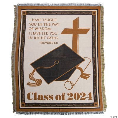 50 X 5 Ft 2024 Religious Graduation Proverbs 4 11 Polyester Throw   14352705