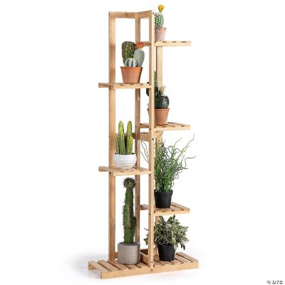 Costway 6 Tier 7 Potted Plant Stand Rack Bamboo Display Shelf for Patio