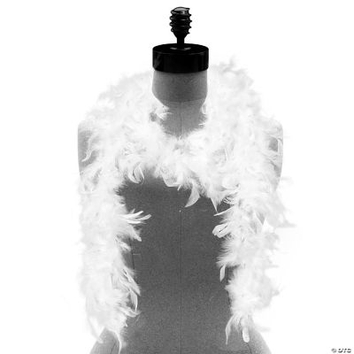Skeleteen Feather Boa Costume Accessory 1920's White Boa with