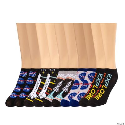 NASA Novelty Low-Cut Unisex Ankle Socks 5 Pairs | Oriental Trading