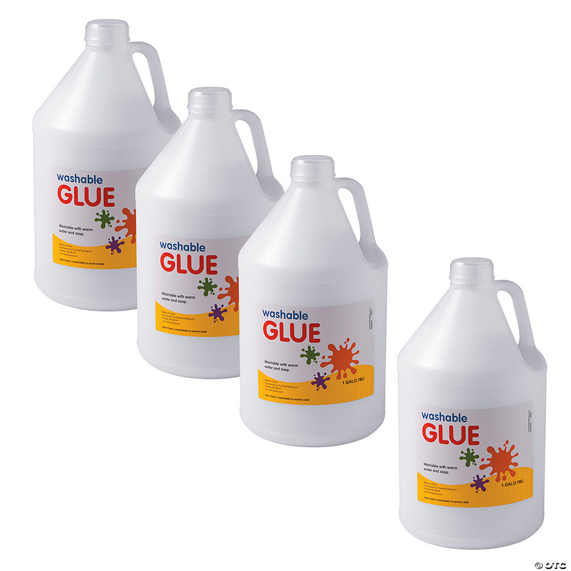 Bulk 4 Pc. Washable Glue Gallon Bottles