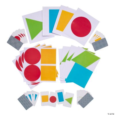 Shape Matching Bright Colors Vinyl Floor Decal Active Play Game