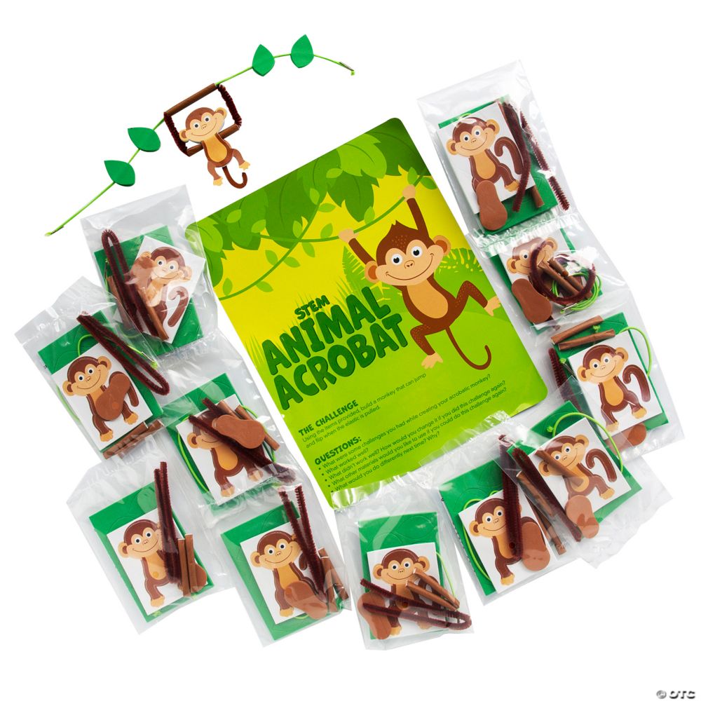 9 1/4" x 4 1/2" STEM Animal Acrobat Activity Learning Challenge Craft Kit - Makes 12