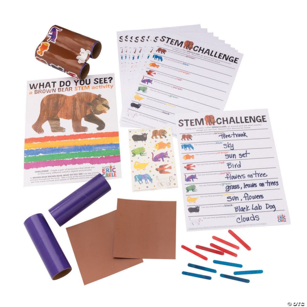 STEM World of Eric Carle Brown Bear Binoculars Learning Craft Kit - Makes 12