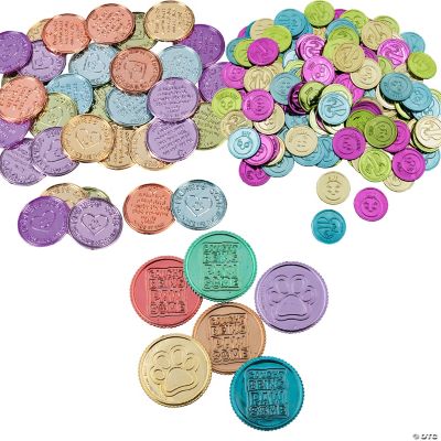 1 1/4" – 1 1/2" Bulk Motivational School Reward Coin Assortment - 864 ...